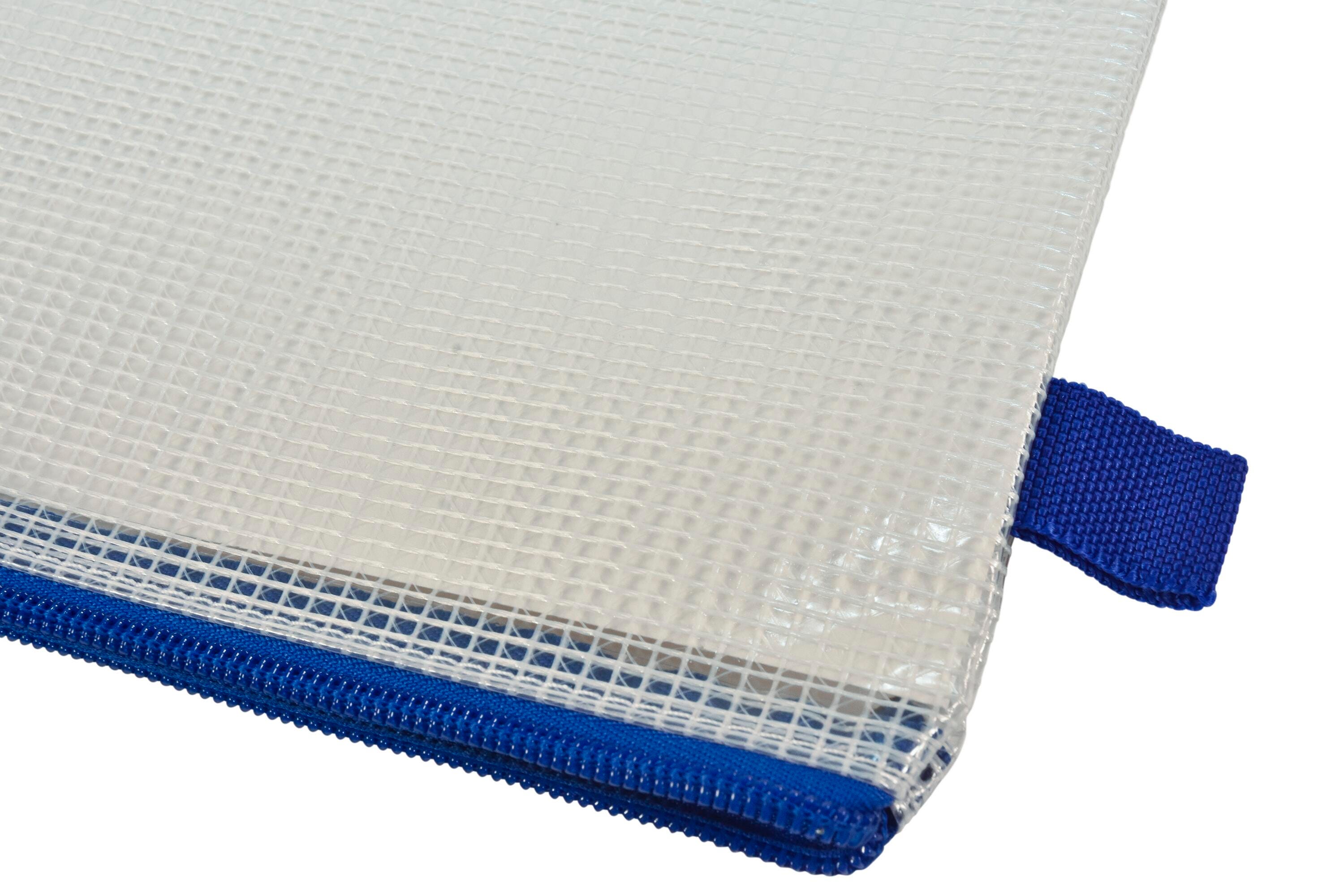 100％安い 10x13 Bag, Zippered Mesh Sax In, 10 of Pack Trim, Clear/Blue その他